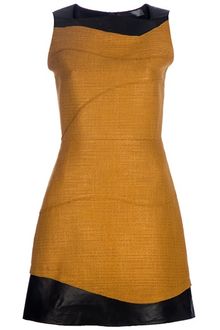 Proenza Schouler Leather and Woven Tweed Dress - Lyst