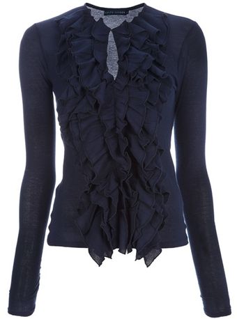  Ruffled Vneck Jumper 