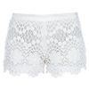Red Valentino Lace Detail Shorts in White - Lyst