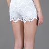 Red Valentino Lace Detail Shorts in White - Lyst