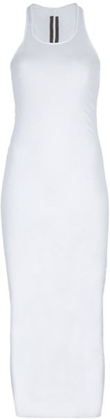 Rick Owens Tank Dress in White - Lyst