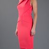 Roland Mouret Sleeveless Fold Detail Dress in Purple (coral) - Lyst