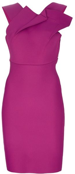 Roland Mouret Structured Dress in Purple - Lyst