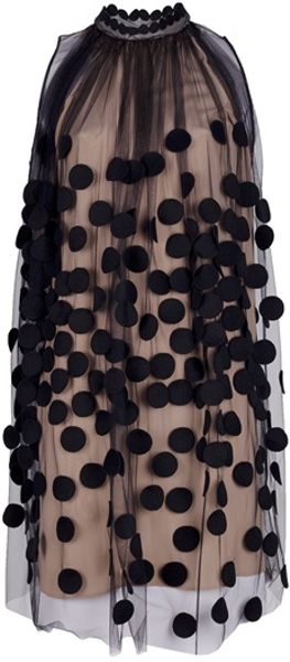 Stella McCartney Dotted Gauze Dress - Lyst