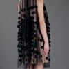 Stella Mccartney Dotted Gauze Dress in Black - Lyst