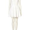 Topshop Mesh Insert Skater Dress By Dress Up in White - Lyst
