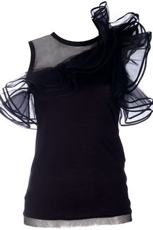 Valentino Ruffle Detailed Top - Lyst
