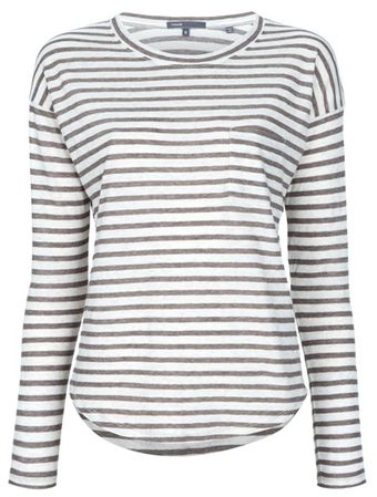 Vince Striped Fisherman Tee - Lyst