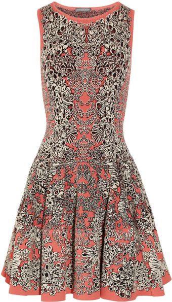  Flared Barnacle Intarsia Dress 