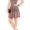 Alexander Mcqueen Flared Barnacle Intarsia Dress in Gray (coral) - Lyst