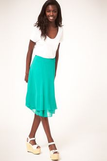 Asos Soft Midi Skirt With Double Layer - Lyst