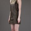 Balenciaga Leather Dress in Green - Lyst