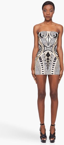 Balmain Handmade Embroidered Silk Dress - Lyst