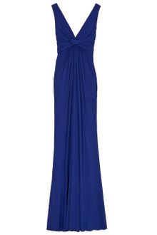 Elie Saab Long Jers Drs V Back Knot Fnt - Lyst