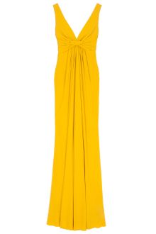 Elie Saab Long Jers Drs V Back Knot Fnt - Lyst