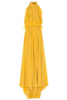 Elie Saab Silk Lng Drs Wiv Bow Neck 16 - Lyst