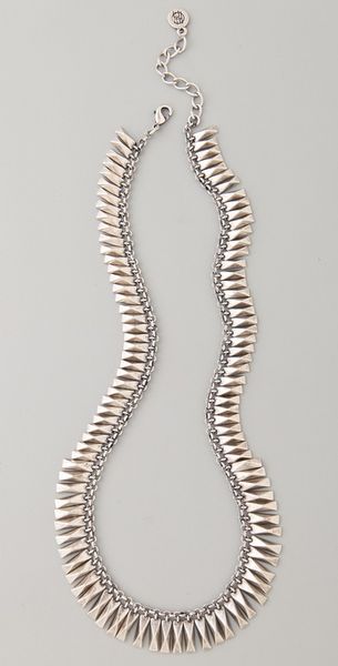  Bar Necklace White Gold 
