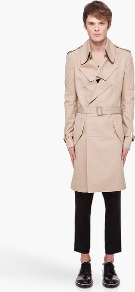 Juun.j Beige Trench Coat - Lyst