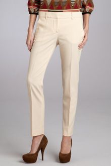 M Missoni Cream Wool Blend Flat Front Trousers - Lyst
