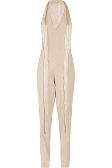 Maison Martin Margiela Fringed Twill Jumpsuit - Lyst
