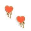Modcloth Tied By Tied Earrings in Orange (gold) - Lyst