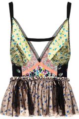 Nina Ricci Floral Print Silk Top