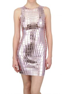 Paco Rabanne Metallized Polyerethene On Tulle Dress - Lyst