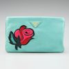 Prada Roseapplique Clutch in Blue (rose) - Lyst
