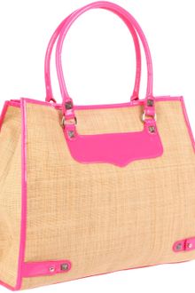 Rebecca Minkoff Neon Straw Diamond Tote - Lyst