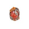 Roberto Cavalli Snake and Flower Ring in Orange (snake) - Lyst