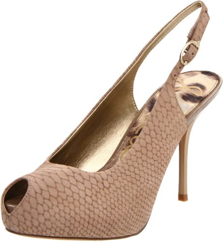 Sam Edelman Womens Evelyn Opentoe Pump in Beige (toasted oat) - Lyst