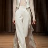 The Row Sorrento Silktwill and Silkchiffon Jacket in White (ivory) - Lyst