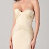 Zac Posen Duchess Satin Gown in Gold (champagne) - Lyst