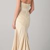 Zac Posen Duchess Satin Gown in Gold (champagne) - Lyst