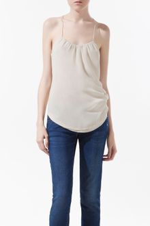 Zara Pleated T-shirt - Lyst