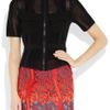 Alexander Wang Mesh And Twill Jacket in Black - Lyst