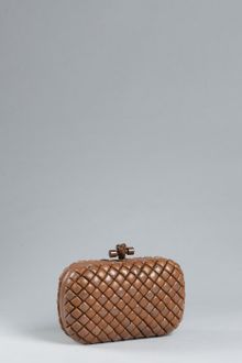 Bottega Veneta Chene Intrecciato Leather and Python Knot Knot Box Clutch - Lyst