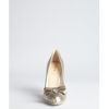 Fendi Platinum Twotone Leather Bow Detail Pumps in Gold (grey) - Lyst