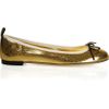 Gucci Metallic Leather Ballet Flats in Gold - Lyst