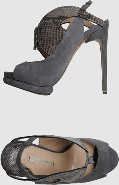 Nicholas Kirkwood Platform Sandals in Gray (grey) - Lyst