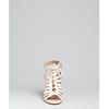 Pour La Victoire Taupe Leather Cora Laceup Caged Sandals in Beige (taupe) - Lyst