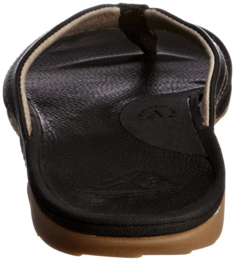 Reef Mens Leather Arch1 Thong Sandal in Black for Men | Lyst