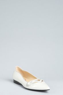 Tod's White Patent Leather Audrey Cutout Flats - Lyst