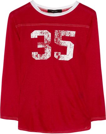 Isabel Marant Pia Printed Linenjersey Tshirt - Lyst