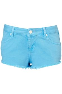 Moto Denim Hotpants - Lyst