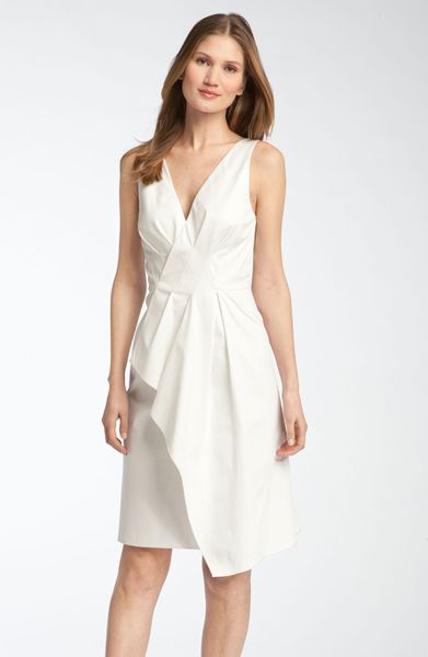 Rachel Roy Origami Cascade Dress in Beige (natural white) - Lyst