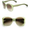 Alexander Mcqueen Textured Plastic Cateye Sunglasses in Green - Lyst