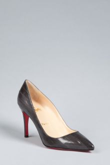 Christian Louboutin Anthracite Patent Leather Pigalle Stitch Pumps - Lyst