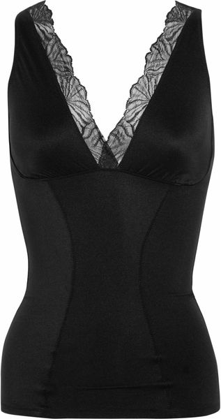 Donna Karan Intimates Lace and Stretchjersey Camisole - Lyst