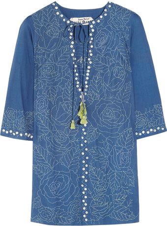Easton Pearson Amea Kuta Embroidered Cotton Kaftan - Lyst